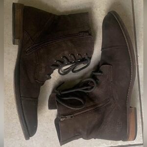 Leather short boots Mens 45 brown replay side zipper mens 11 US